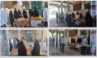 نمایشگاه دستاوردهای کارآموزان مرکز آموزش فنی و حرفه‌ای خواهران شهرکرد در حاشیه نماز جمعه
