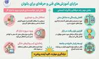مزایای آموزش های فنی و حرفه ای برای بانوان